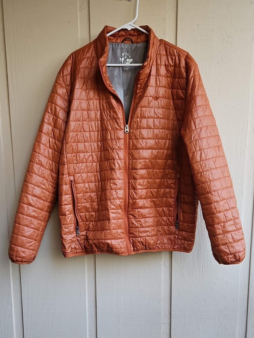 Dockers Men's Lightweight Quilted Jacket - Rust Orange